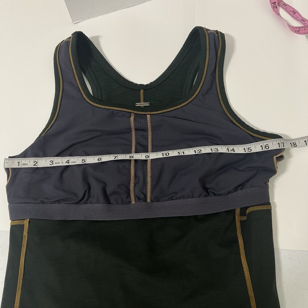prAna Becksa Tank Top Olive Green Built-In Shelf Bra Women's Size XL Yoga Pilate - Picture 9 of 12